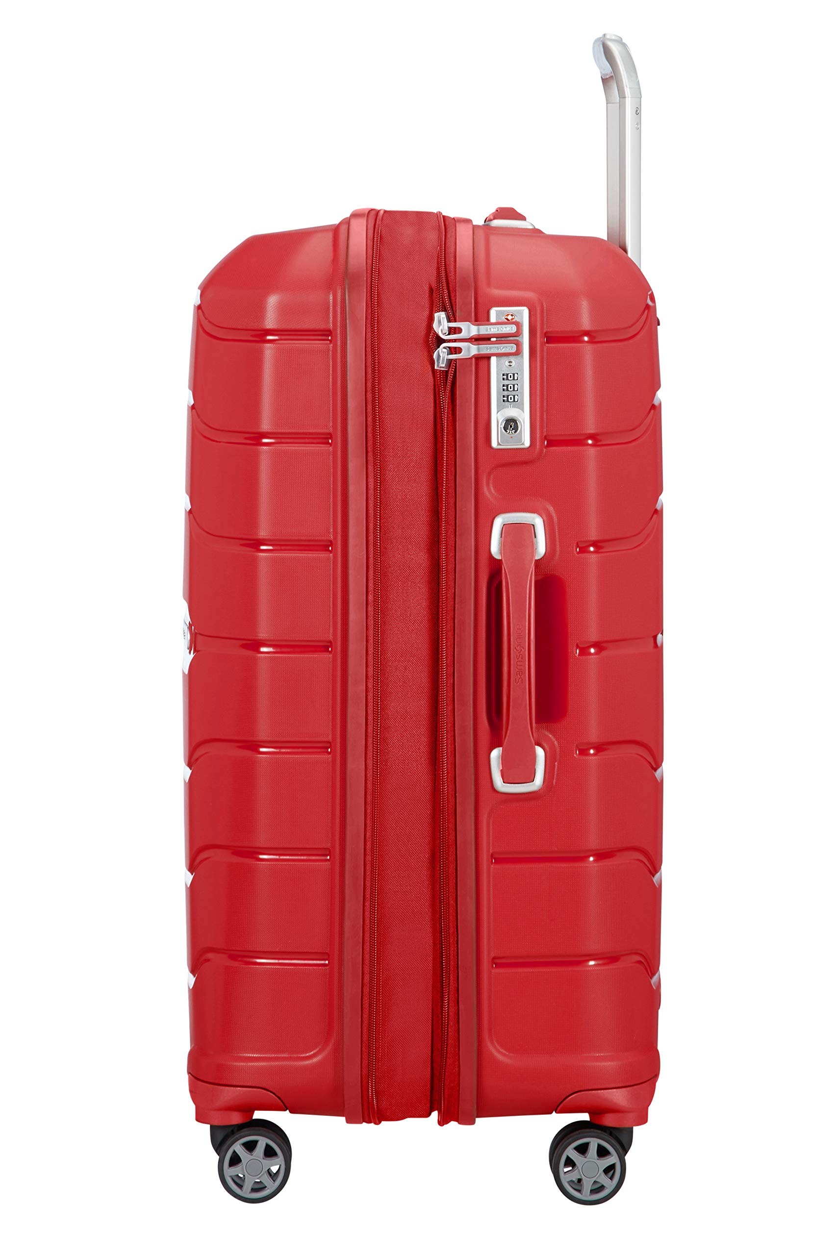 Samsonite Red Carry-On Luggage 68cm (85L) - Lightweight & Durable Suitcase for Business Travel & Weekend Getaways