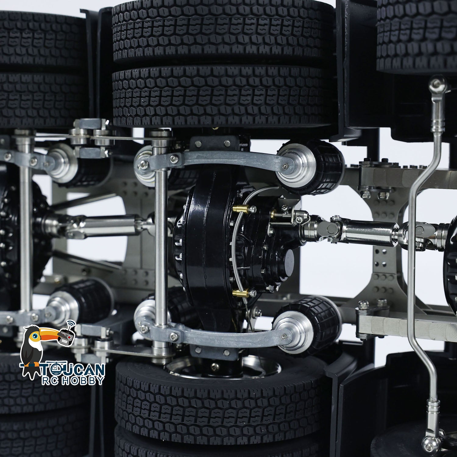 1/14 Scale 8x8 Metal Chassis for RC Tractor Truck - Compatible with R73 & R62 Electric Cars - DIY Simulation Spare Parts Accessory - Perfect for Off-Road Racing and RC Vehicle Customization