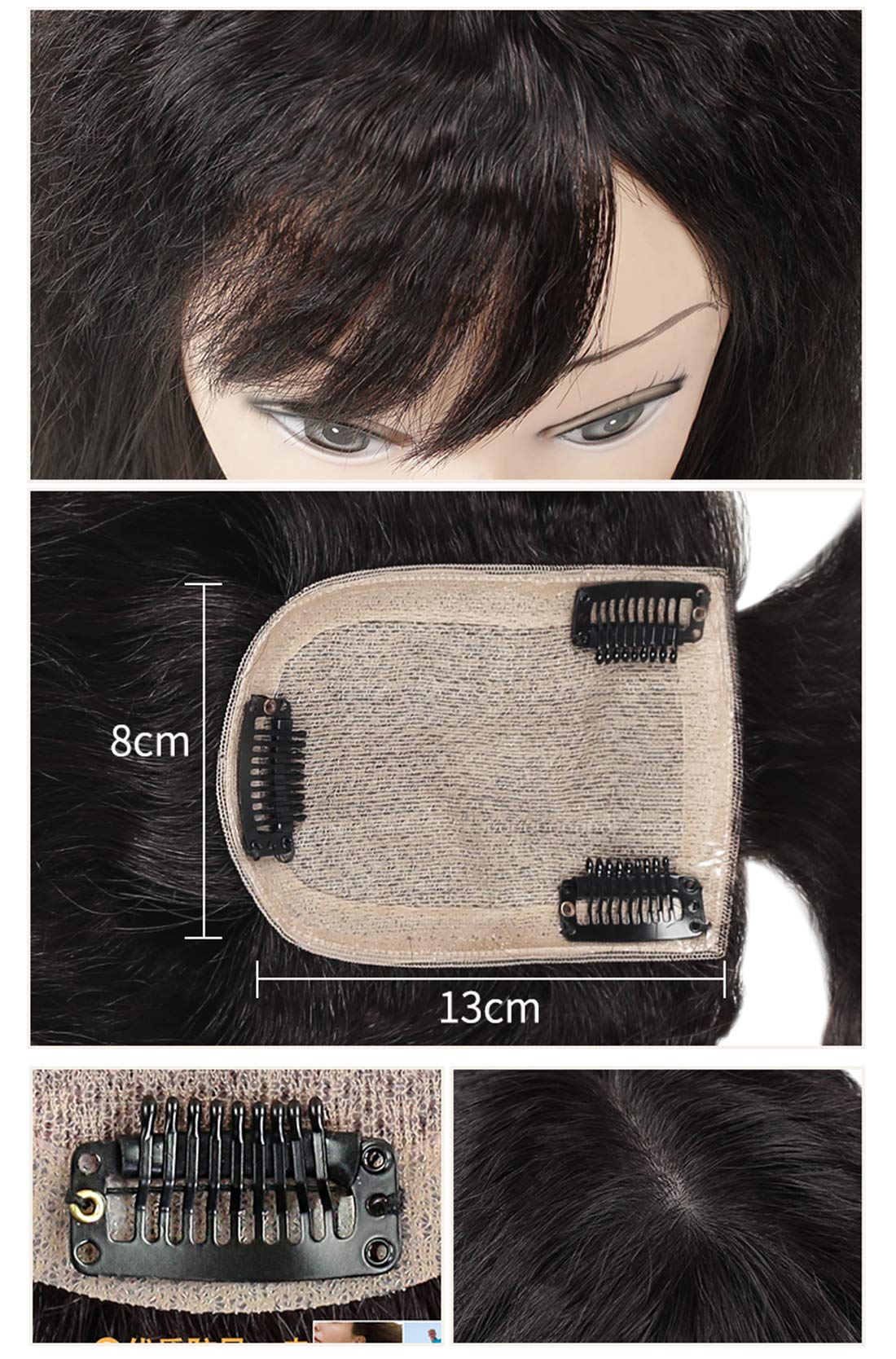 100% Real Human Hair Topper for Women - 10