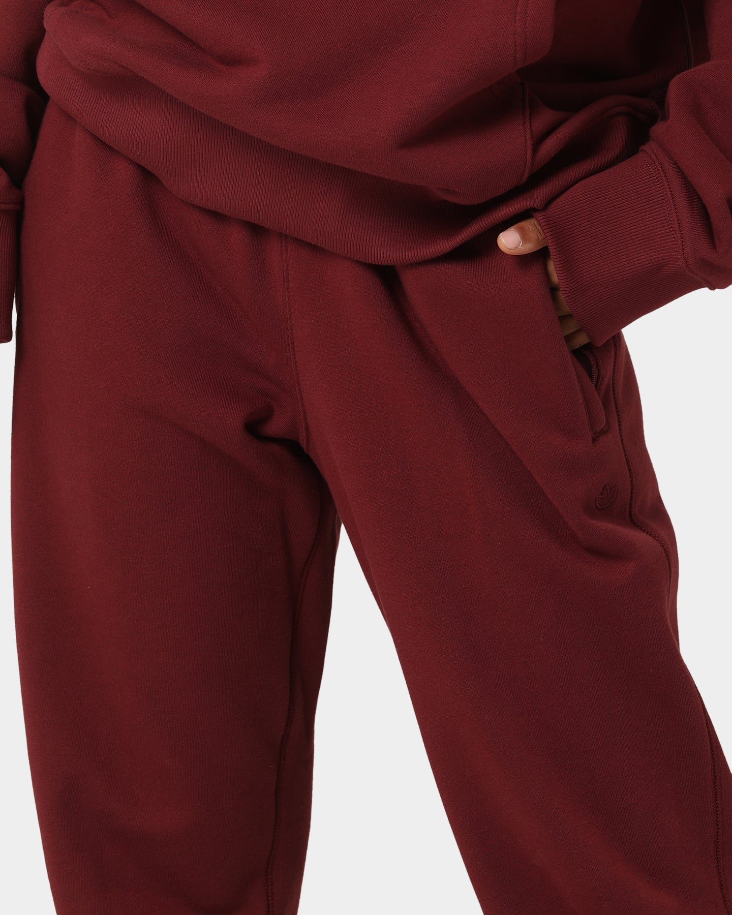Adidas Originals French Terry Sweatpants for Men - Shadow Red | Comfortable Casual Joggers for Gym, Lounge & Everyday Wear