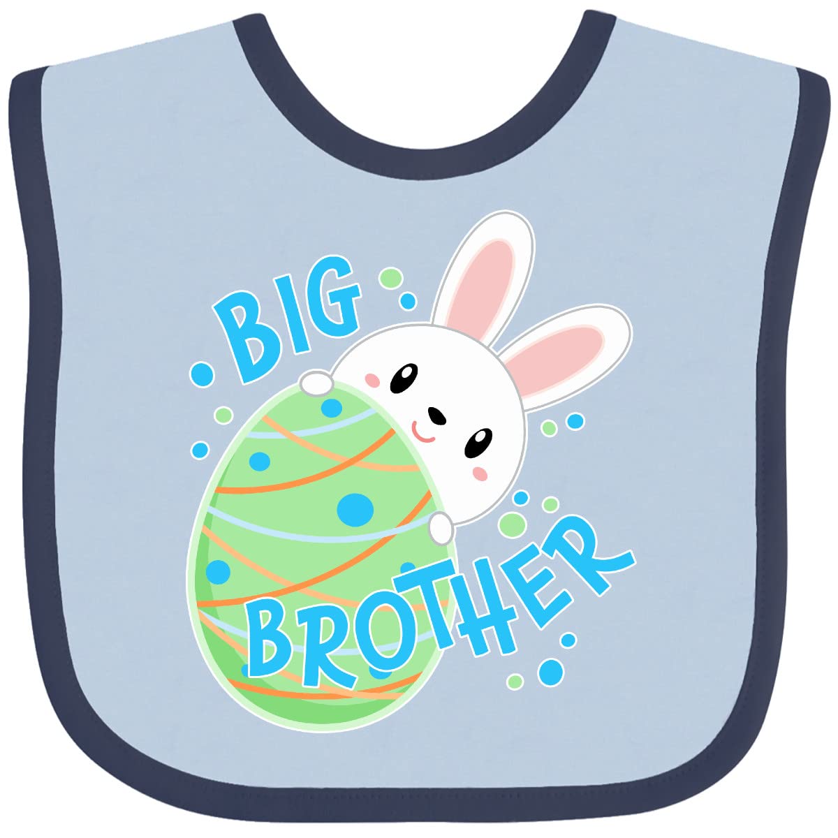 Inktastic Big Brother Bunny Easter Egg Baby Bib - Soft Cotton Feeding Bib for Infants & Toddlers - Perfect for Easter, Baby Showers & Family Gatherings