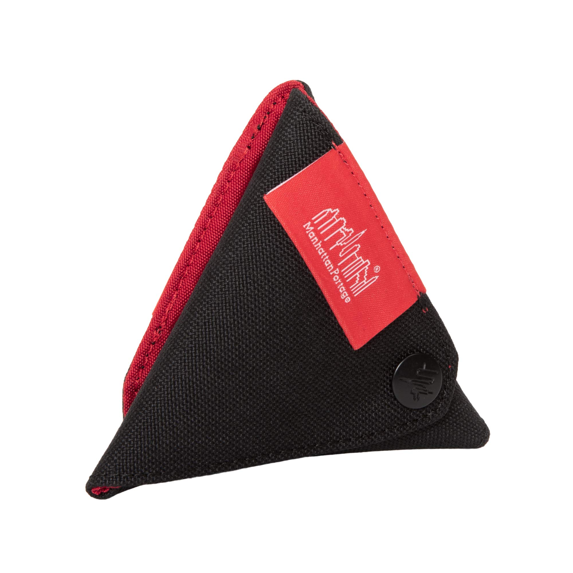 Manhattan Portage Black Triangle Coin Purse - Compact Wallet for Cash & Cards - Perfect for Travel, Shopping & Everyday Use
