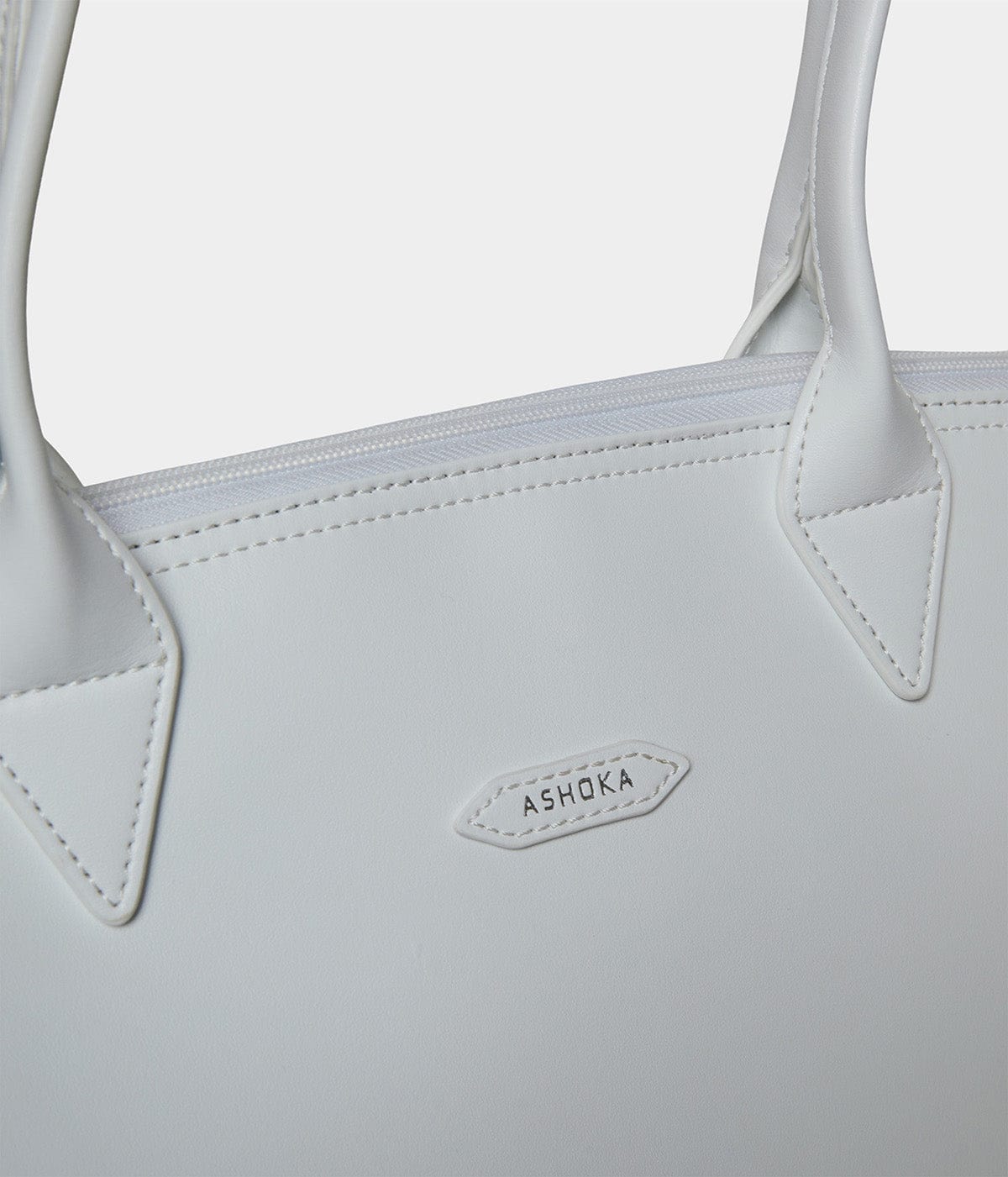 Vegan Leather Tote Bag for Women - Jolly Apple Skin White Handbag | Perfect for Work, Travel & Everyday Use