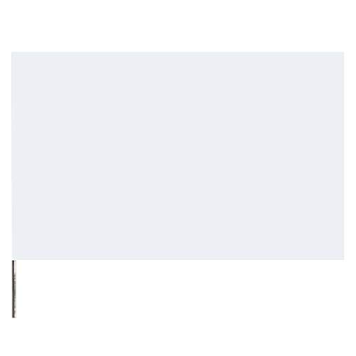 Presco Standard Marking Flags - 21 Inch White Utility Flags (Pack of 100, 8 Cases) - Perfect for Landscaping, Construction, and Property Boundary Marking