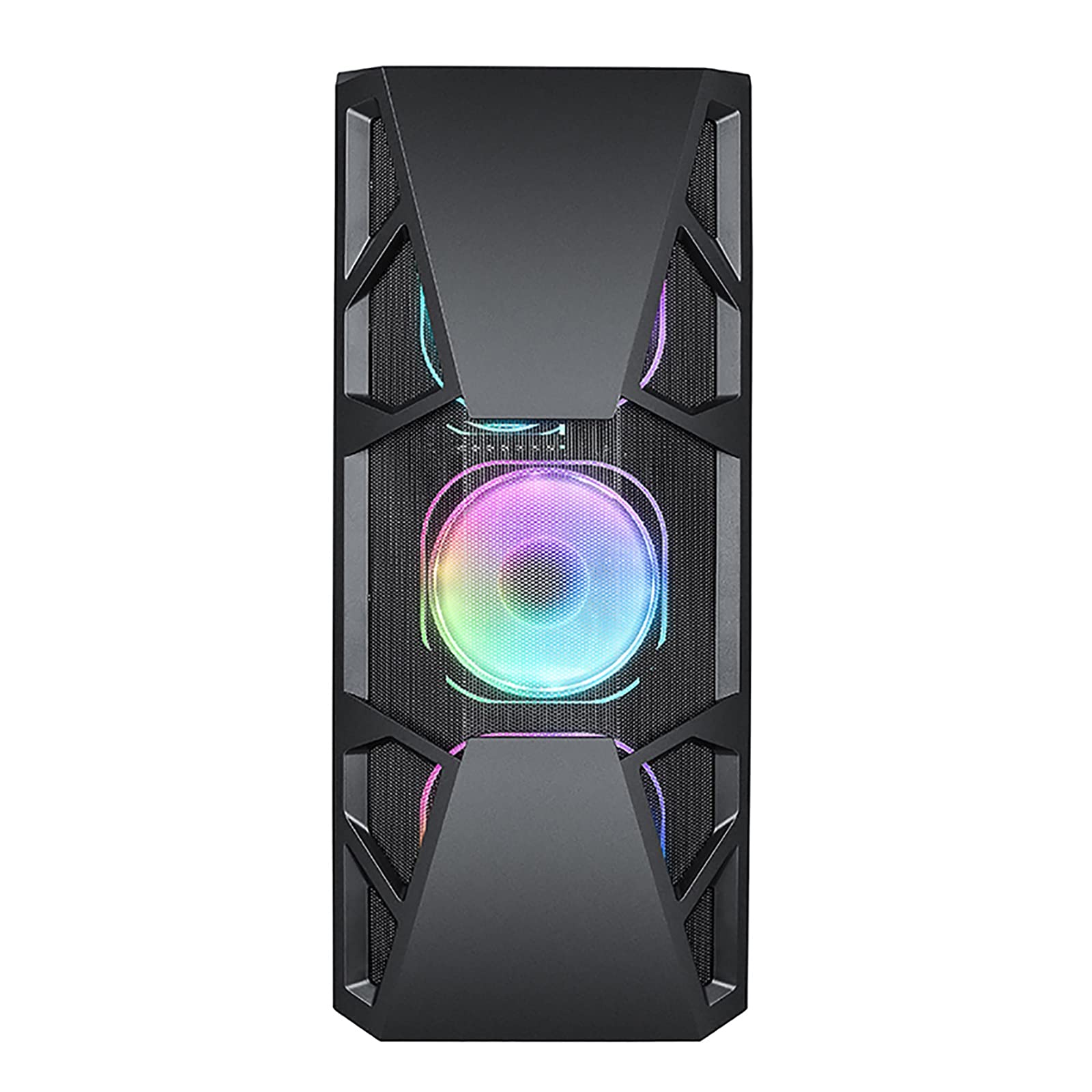 ATX Gaming Case - Micro ATX PC Case/ATX Computer Case - Mid Tower with Acrylic Glass Panel - Supports Fan & Water Cooling (Black) - Perfect for Gaming Rigs, Workstations & Custom PC Builds