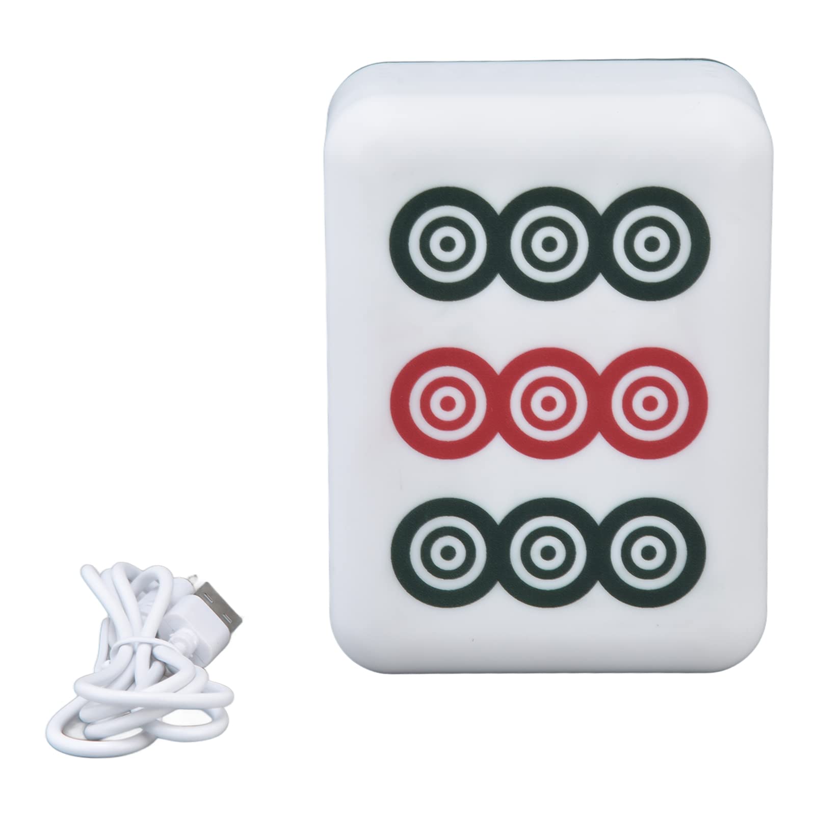 USB Rechargeable LED Mahjong Night Light - Adjustable Dual Color Temperature, Chinese Tile Design for Bedroom & Living Room | Perfect for Game Rooms, Asian-Themed Decor & Cozy Nighttime Ambiance