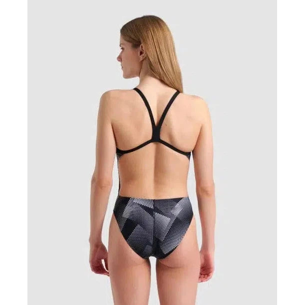 Halftone Challenge Back One Piece Swimwear - Stylish & Comfortable Bikini Top for Women - Perfect for Beach, Pool & Summer Vacations