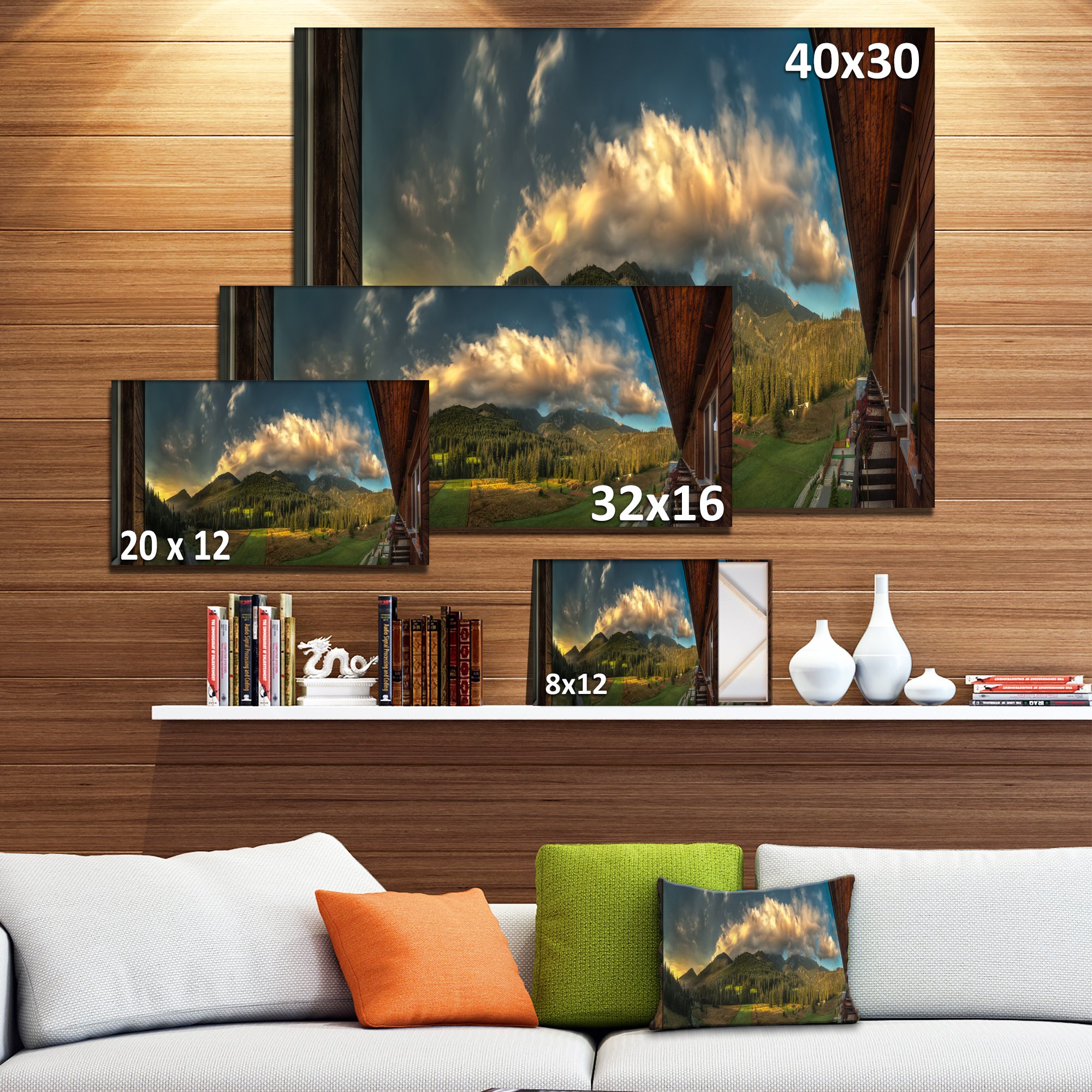 Stunning Hotel Room View Landscape Canvas Art Print - Scenic Cityscape Wall Decor for Living Room, Bedroom & Office