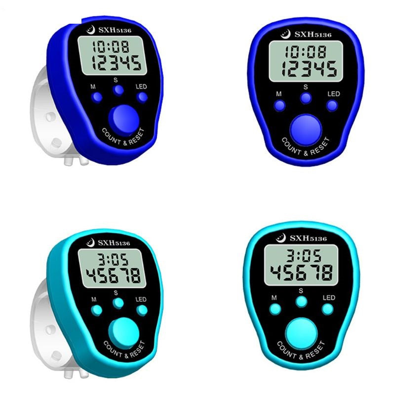 LED Digital Finger Counter with Timer - Perfect for Fitness, Yoga, and Meditation Tracking