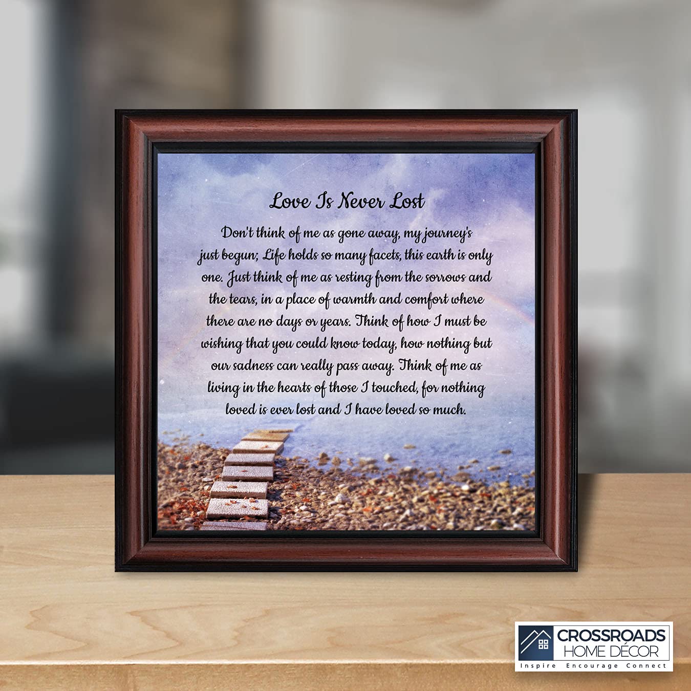 Sympathy Memorial Picture Frames - Crossroads Home Décor for Wall Display & Gift Baskets