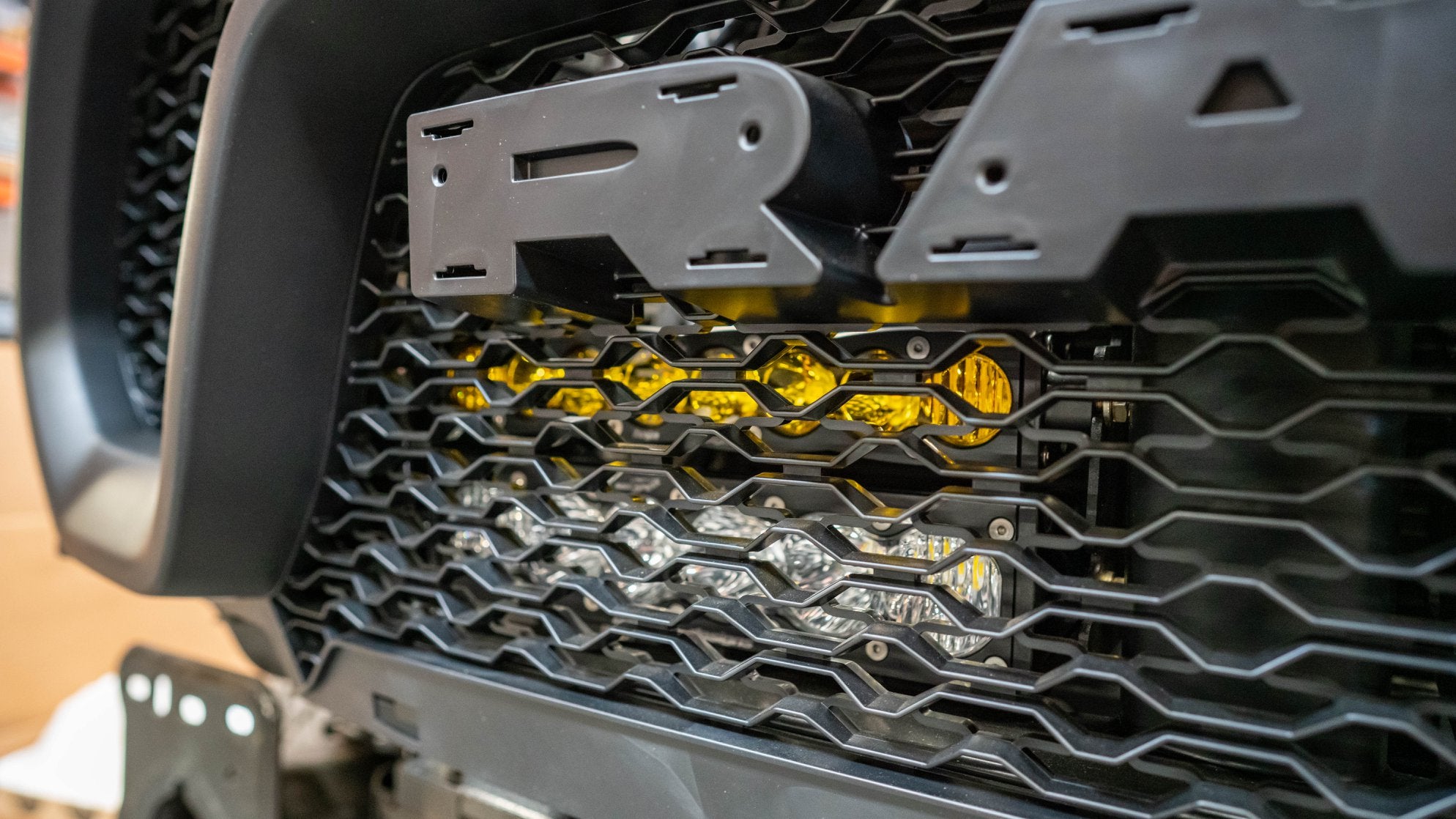 2021-2024 Ram 1500 TRX SDHQ Built Behind the Grille LED Light Bar Mount Kit - Off-Road Lighting Upgrade for Night Driving & Adventure