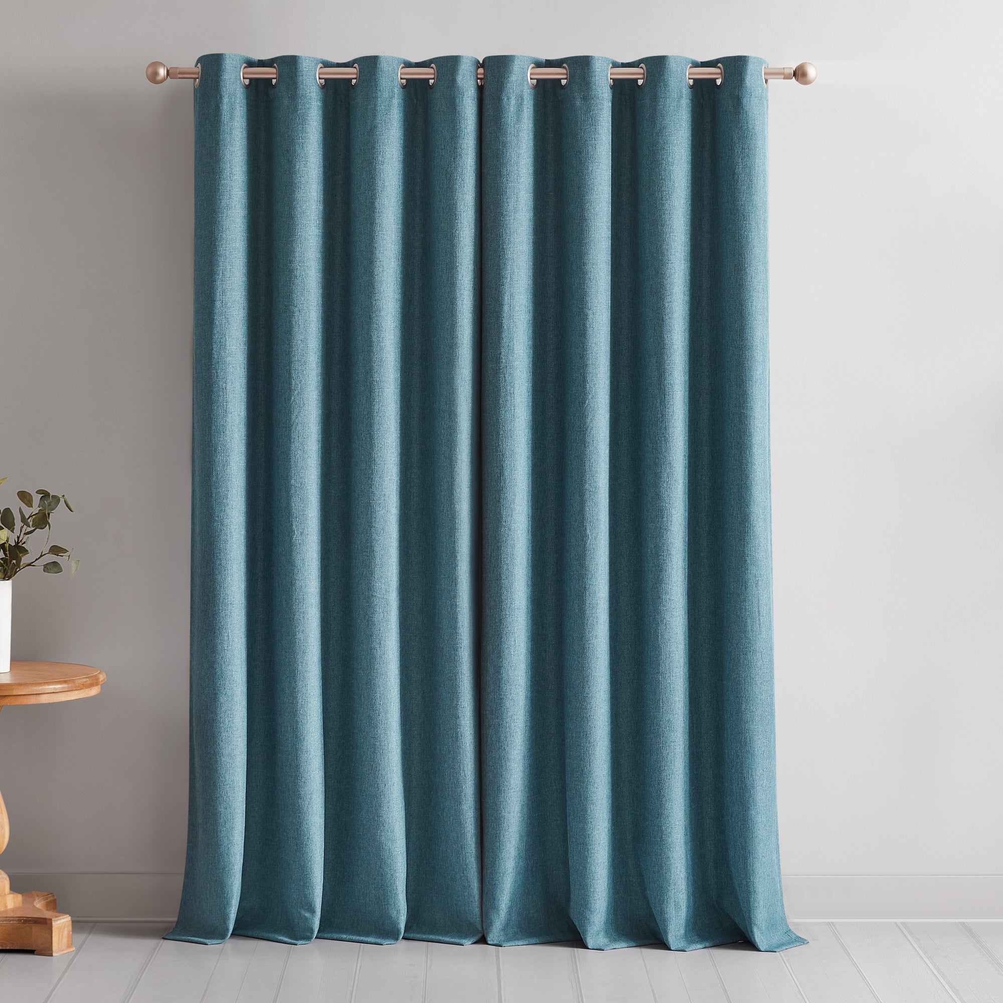 Meena Slub 100% Blackout Window Curtain Panels for Bedroom & Living Room - Thermal Insulated Light Blocking Drapes for Better Sleep & Privacy