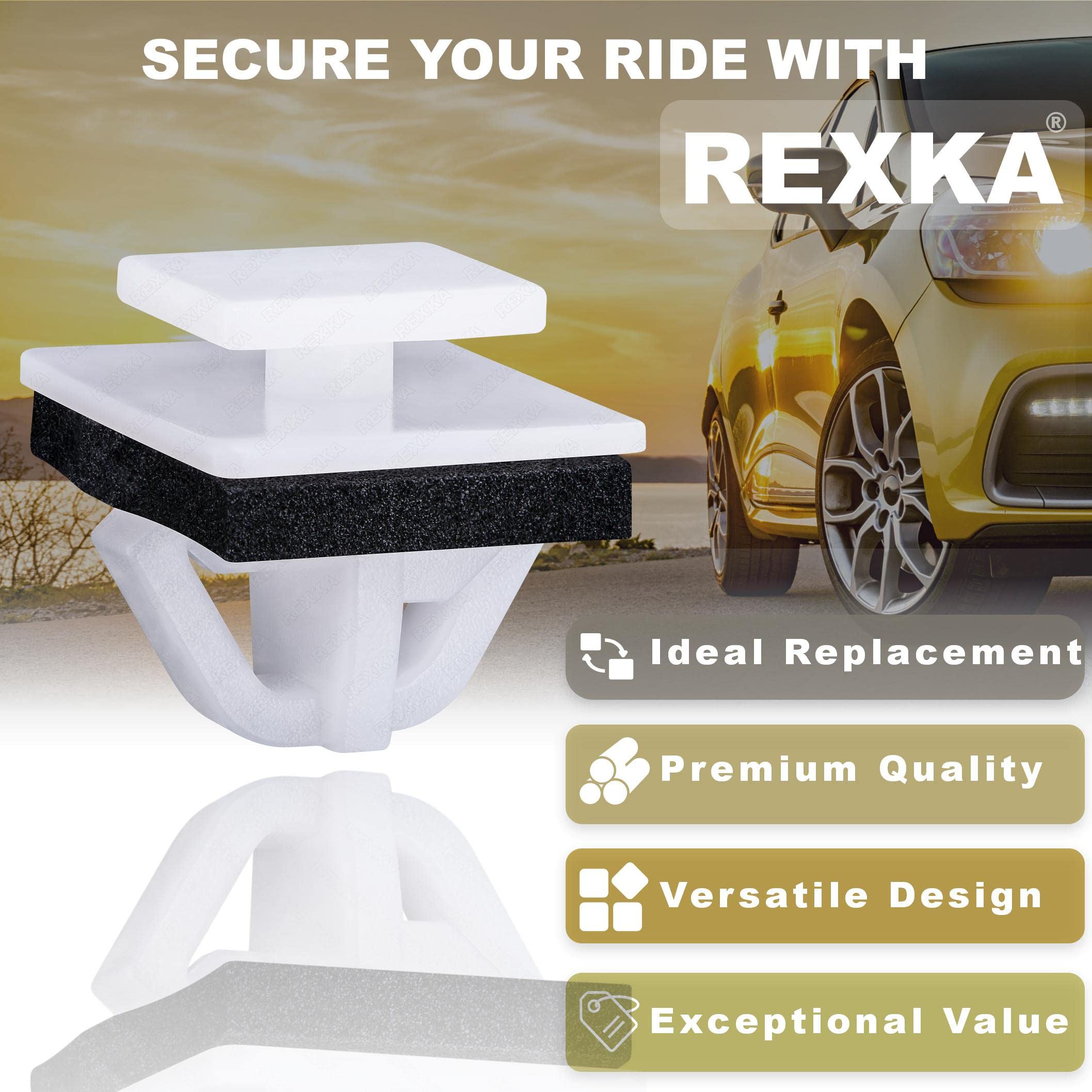 Rexka 30pcs Fender Flare and Door Moulding Clip with Sealer for Kia Sorento 2011-2023 - Replacement for OEM 87719-02500 - Perfect for Off-Roading, Car Restoration & DIY Auto Repair