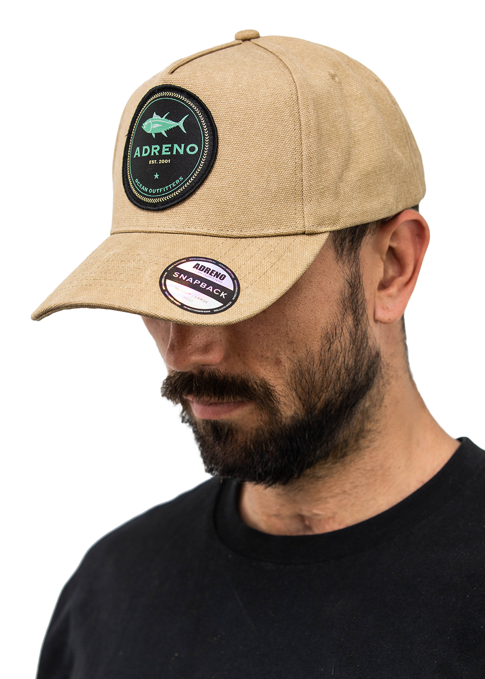 Adreno Neilsen Snapback Cap with Woven Tuna Badge - Stylish Adjustable Baseball Hat for Men & Women - Perfect for Outdoor Sports, Casual Wear and Street Fashion
