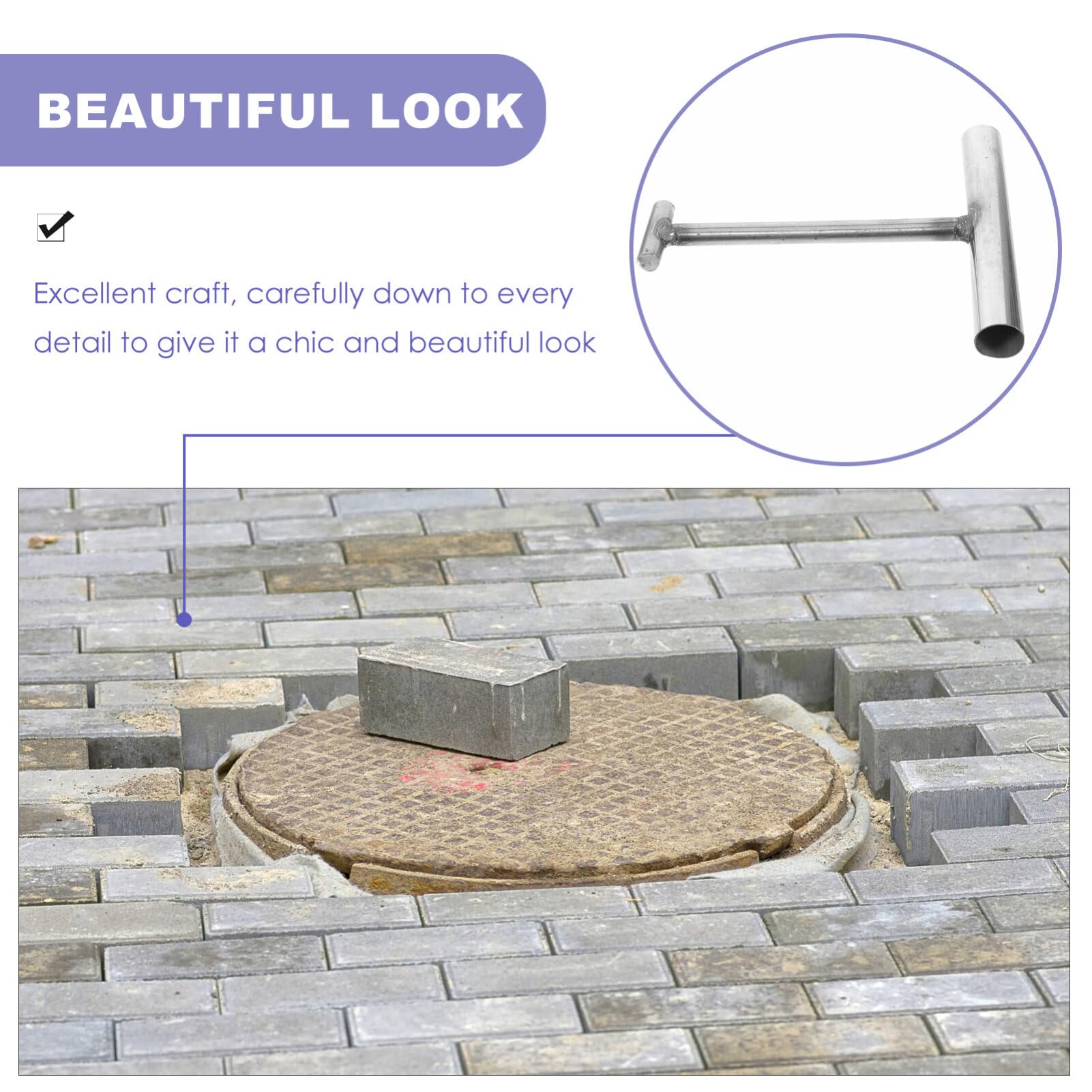 Healifty Heavy Duty Stainless Steel Wheel Pin Puller - Drain Cover Hooks, Manhole Cover Lifter & Boot Hooks - Durable Lifting Tool for Sewer Grates, Volume Gates & Utility Access - Perfect for Plumbing, Construction & Municipal Maintenance