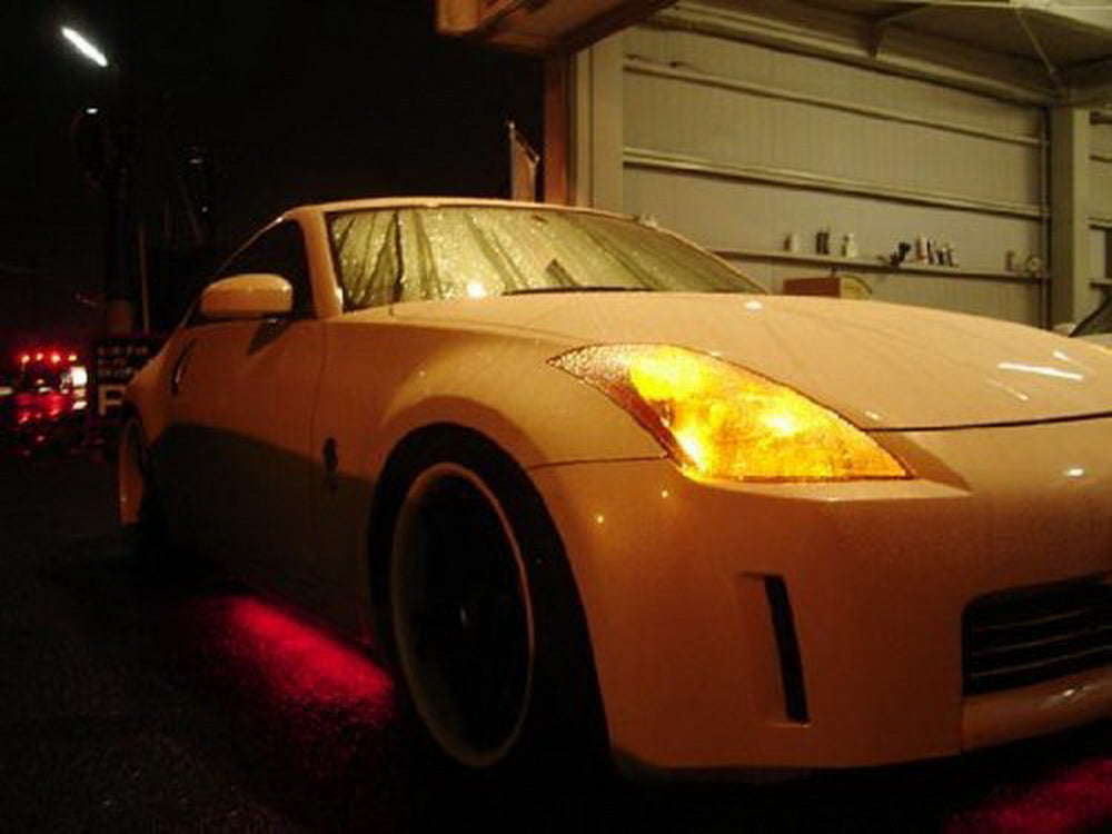 4-Piece Multi-Color RGB 252 LED Underbody Car Lighting Kit with Remote Control - Customize Your Ride for Night Cruising & Car Shows