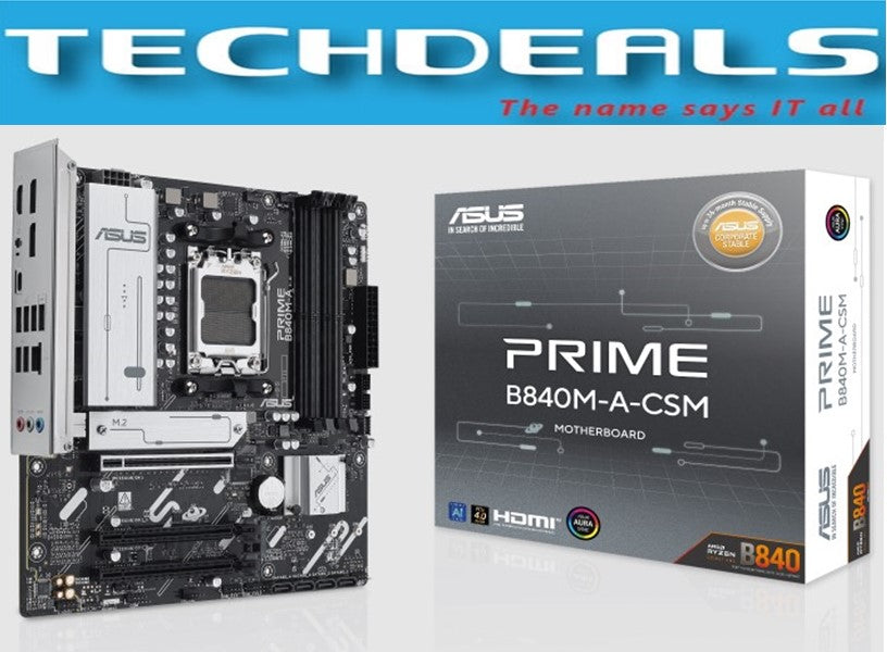 ASUS PRIME B840M-A CSM LGA 1700 Motherboard - Intel B840 Chipset, DDR4, M.2, USB 3.2 - Perfect for Gaming PCs, Home Office & Business Workstations