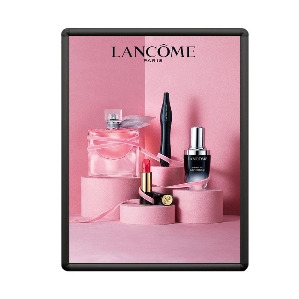 11x17 Slim Metal Poster Frame - 1 Inch Wide with Radius Corners in Black & Silver | Perfect for Home, Office & Gallery Displays