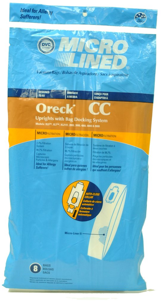 Oreck Vacuum Cleaner Bags - DVC Type CC Replacement Bags (10-Pack) | Compatible with Oreck XL & Commercial Models | Perfect for Home, Office & Commercial Cleaning
