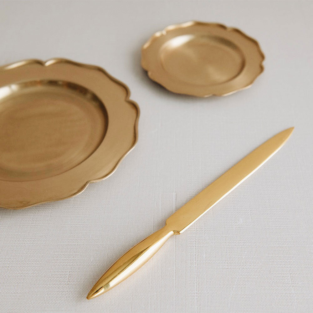 Elegant Brass Letter Opener - Vintage Style Envelope Opener for Home & Office - Perfect for Mail, Invitations, Documents & Gifts