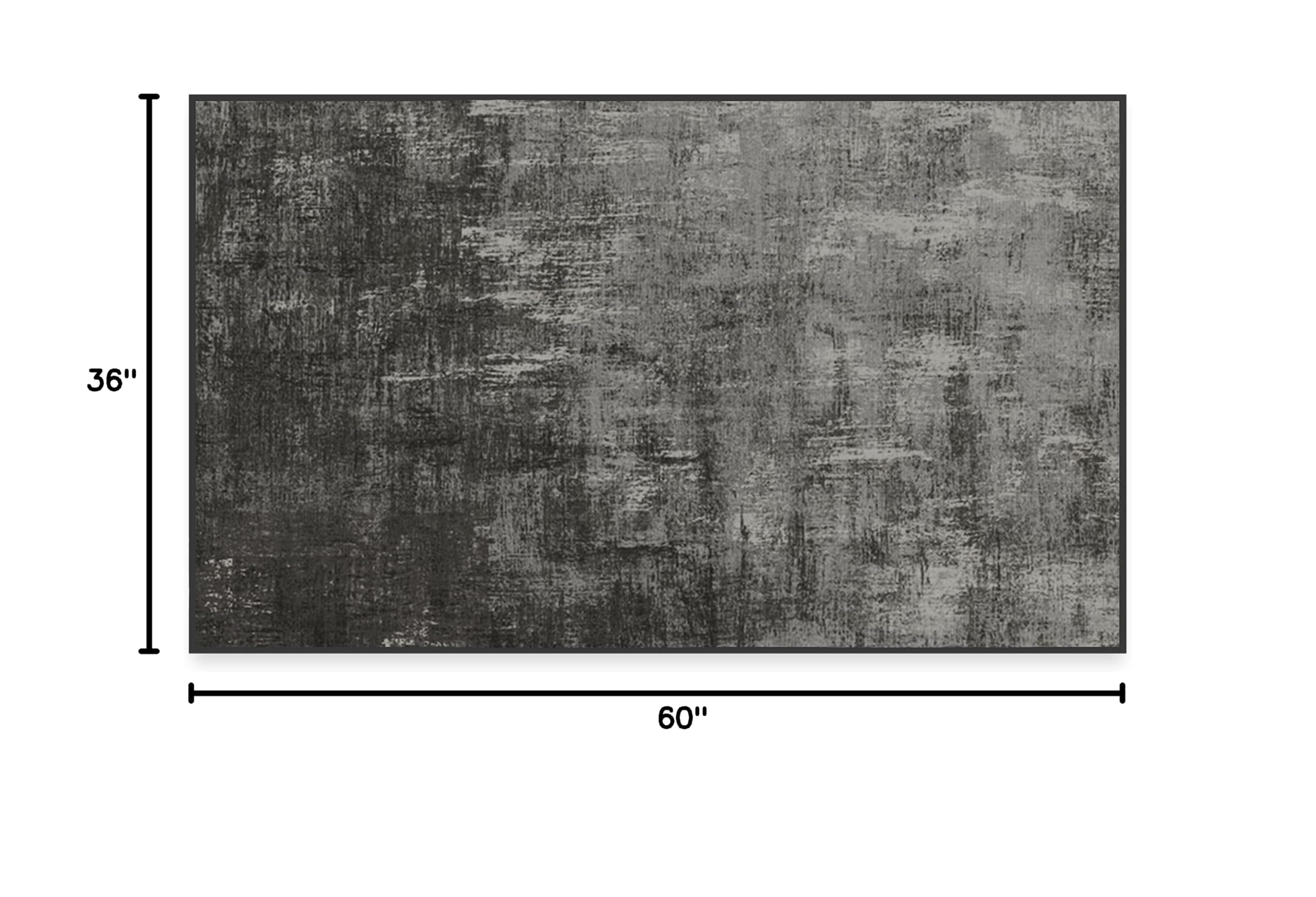 Ruggable Washable 3x5 Area Rug - Impasto Greyscale | Premium Modern Non-Slip Rug for Living Room, Bedroom, Kitchen, Office & Classroom | Includes Gripper Pad | Perfect for High-Traffic Areas & Pet-Friendly Homes