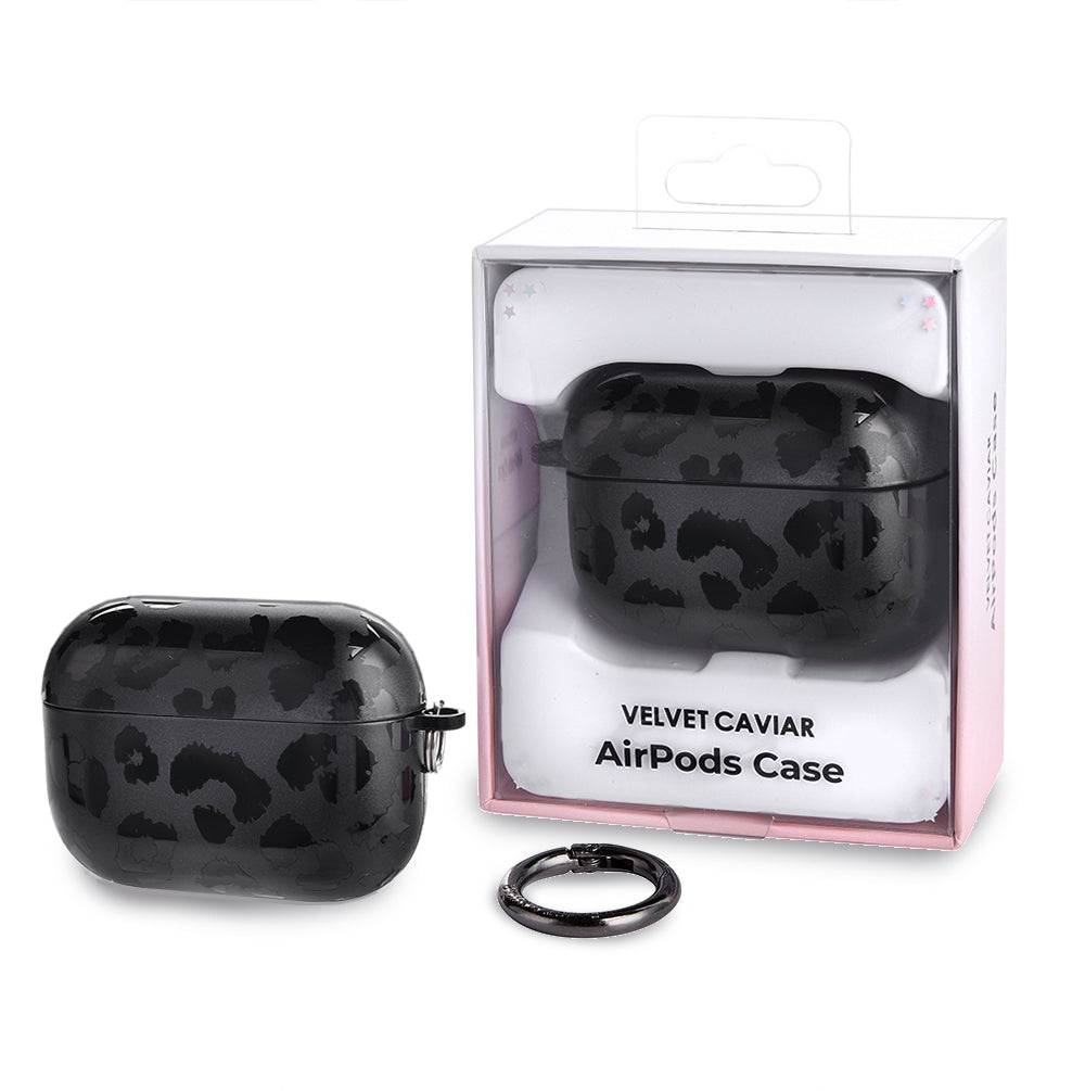Stylish Black Leopard Print AirPods Case - Protective Cover for AirPods 1/2/3 & Pro - Perfect for Gym, Travel & Everyday Use
