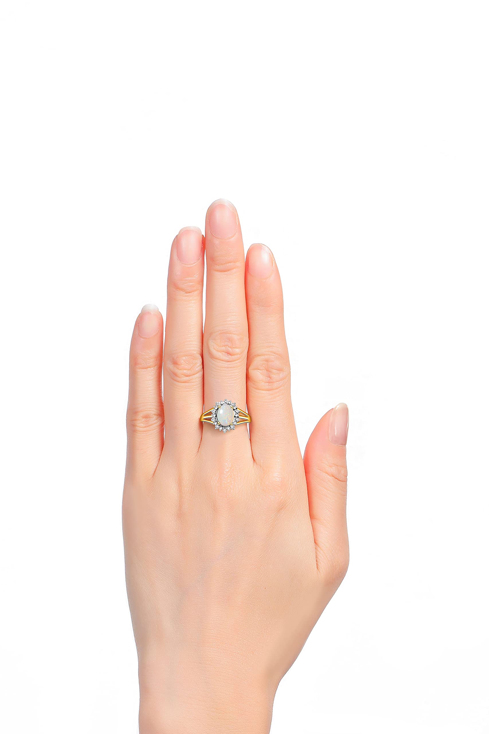 Rylos Women's Yellow Gold Plated Silver Princess Diana Ring & Pendant Set with 9X7MM Gemstone & Diamonds - Birthstone Jewelry for Friendship Gifts, Anniversary & Special Occasions (Sizes 5-10)