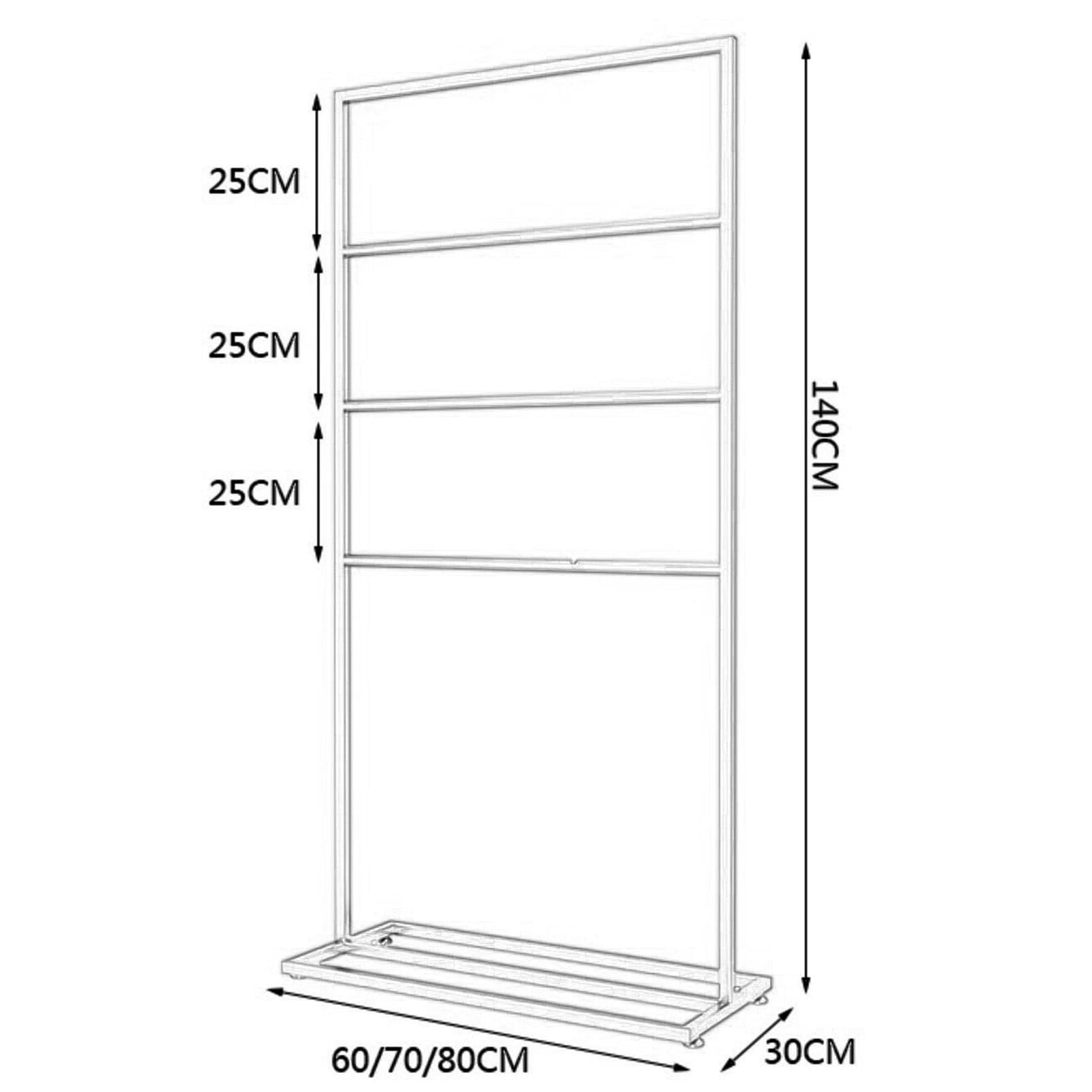 4-Tier Freestanding Metal Bathroom Towel Rack with Storage Shelf - Heavy Duty Clothes Drying Rack for Laundry Room, Poolside & Beach Blanket Holder - Space-Saving Floor Towel Organizer for Bathroom, Bedroom & Dorm Decor