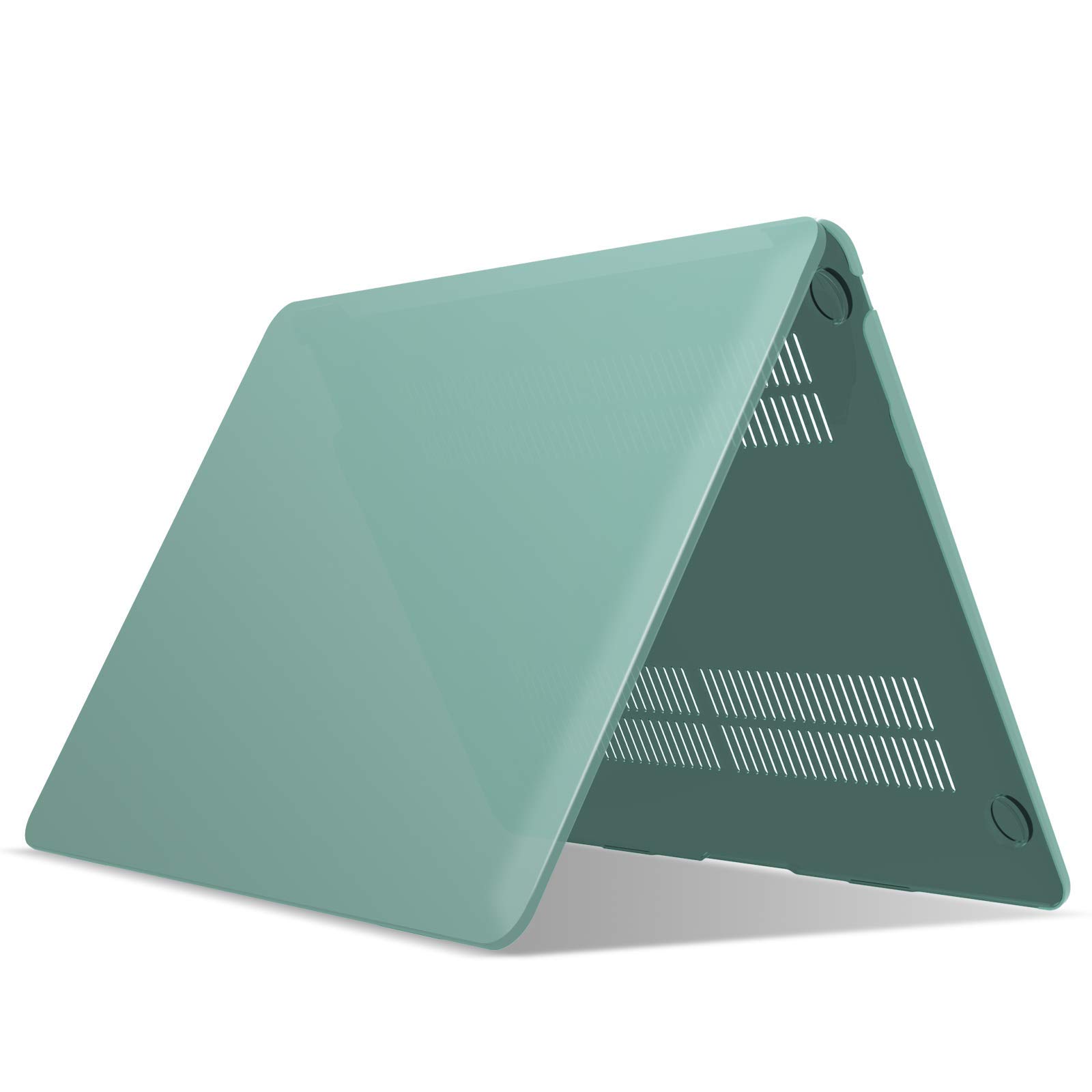 IBENZER Hard Plastic Protective Case for MacBook Air 13-inch (2020-2022 Models A2337/A2179/A1932 M1 Chip) - Slim Shell Cover with Touch ID Cutout, Green - Perfect for Work, Travel & School Use