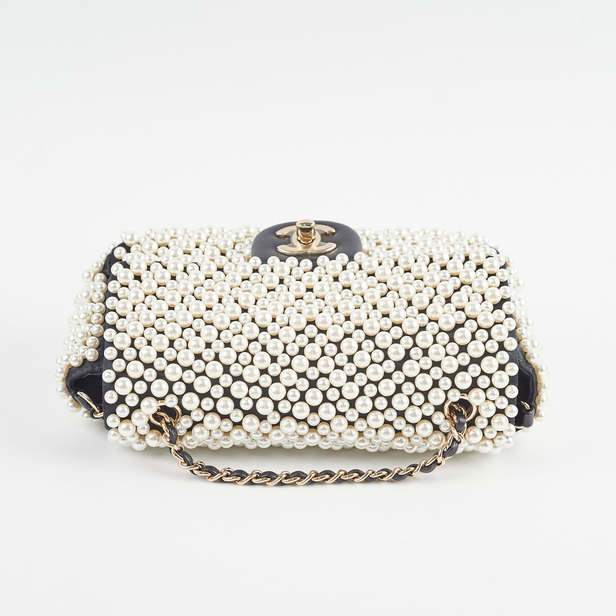 Chanel Pearl Mini Rectangular Bag Black 27 Series - Luxury Designer Crossbody Purse for Women, Perfect for Evening Parties & Special Occasions