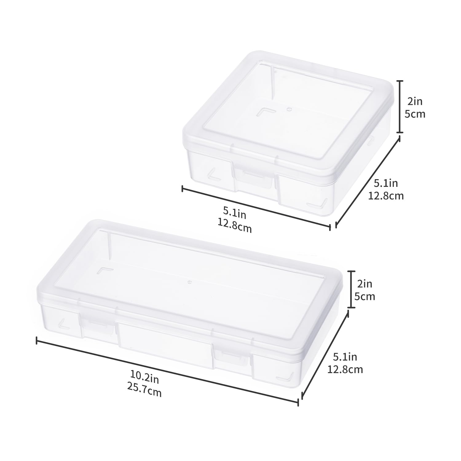 Stackable Clear Plastic Storage Containers with Latching Lids - 6 Pack Small + 6 Pack Medium Organizer Boxes for Art Supplies, Legos, Crayons, Beads & Craft Organization - Perfect for Home, Office & Classroom Storage Solutions