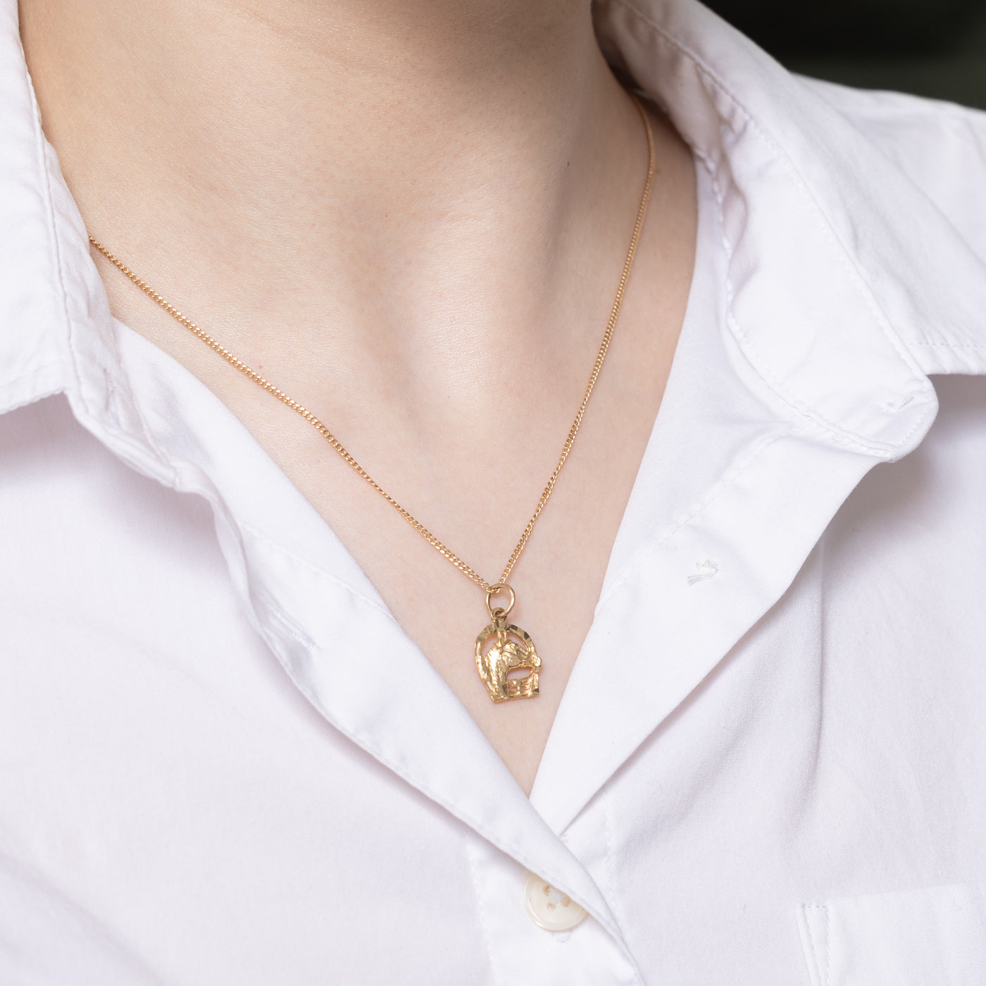 10K Yellow Gold Horse Charm Pendant - Elegant Jewelry for Necklace, Bracelet & Gift - Perfect for Equestrian Lovers & Animal Jewelry Collectors