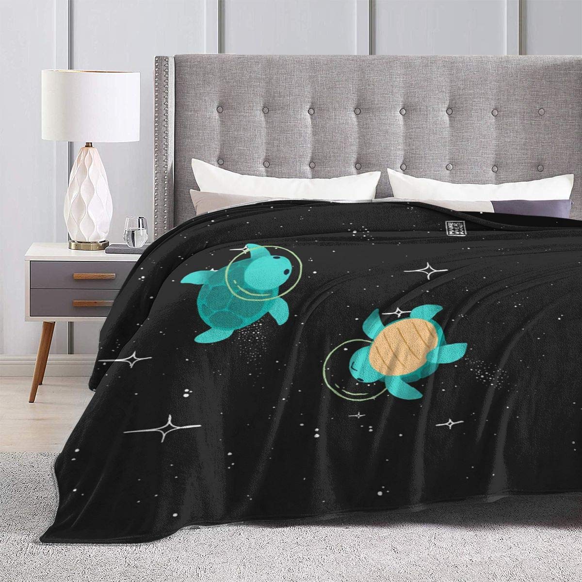 Space Turtles Fleece Blanket - Super Soft Lightweight 120