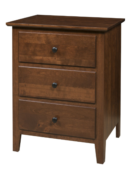 Shoreview 3 Drawer Nightstand - Modern Bedside Table with Storage for Bedroom, Living Room & Office - Compact Wooden Dresser with Smooth Gliding Drawers