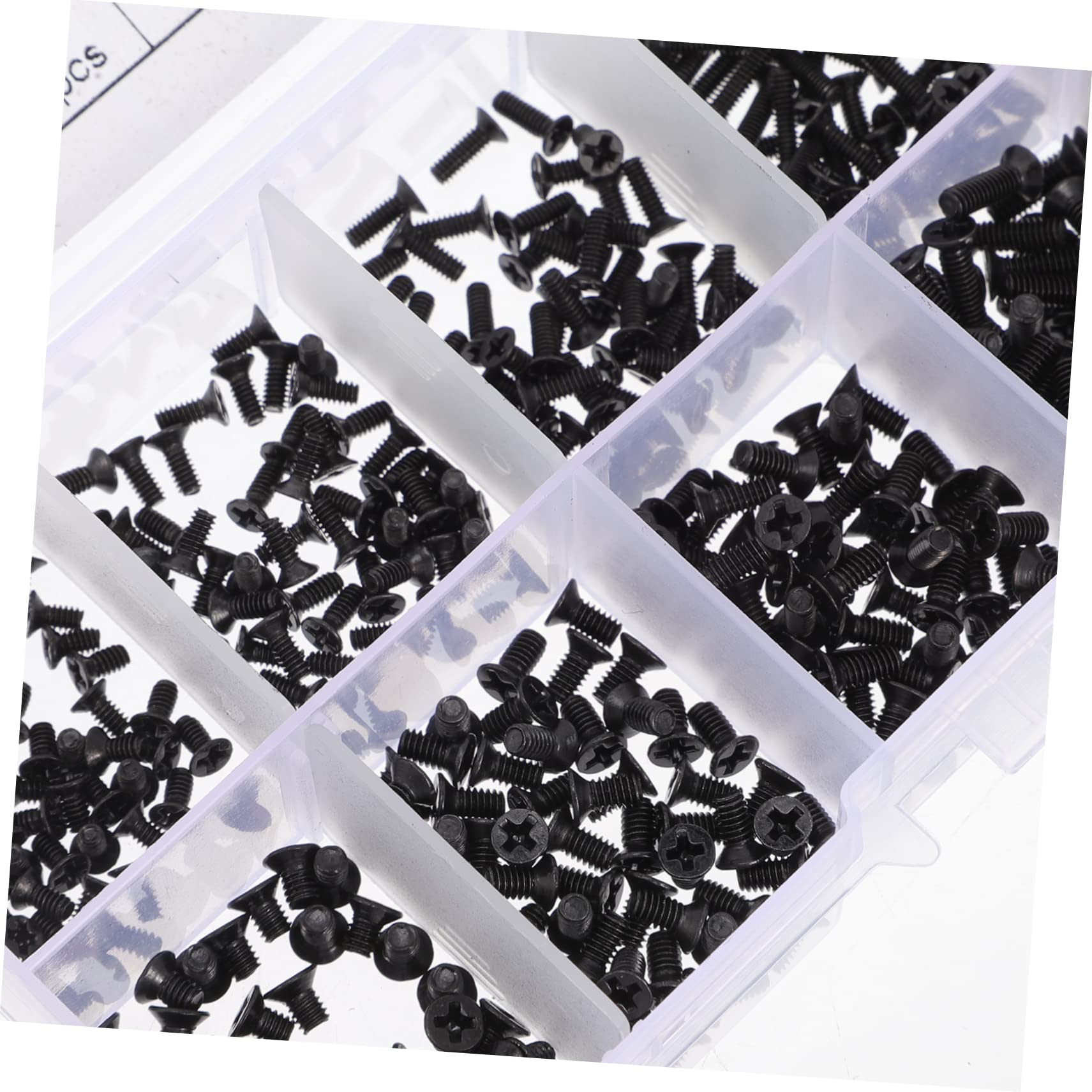 ULTECHNOVO 4 Sets Small Countersunk Head Machine Screws - Flat Self-Tapping Screws for Electronics & Computer Assembly - Perfect for Laptops, Phones, DIY Projects