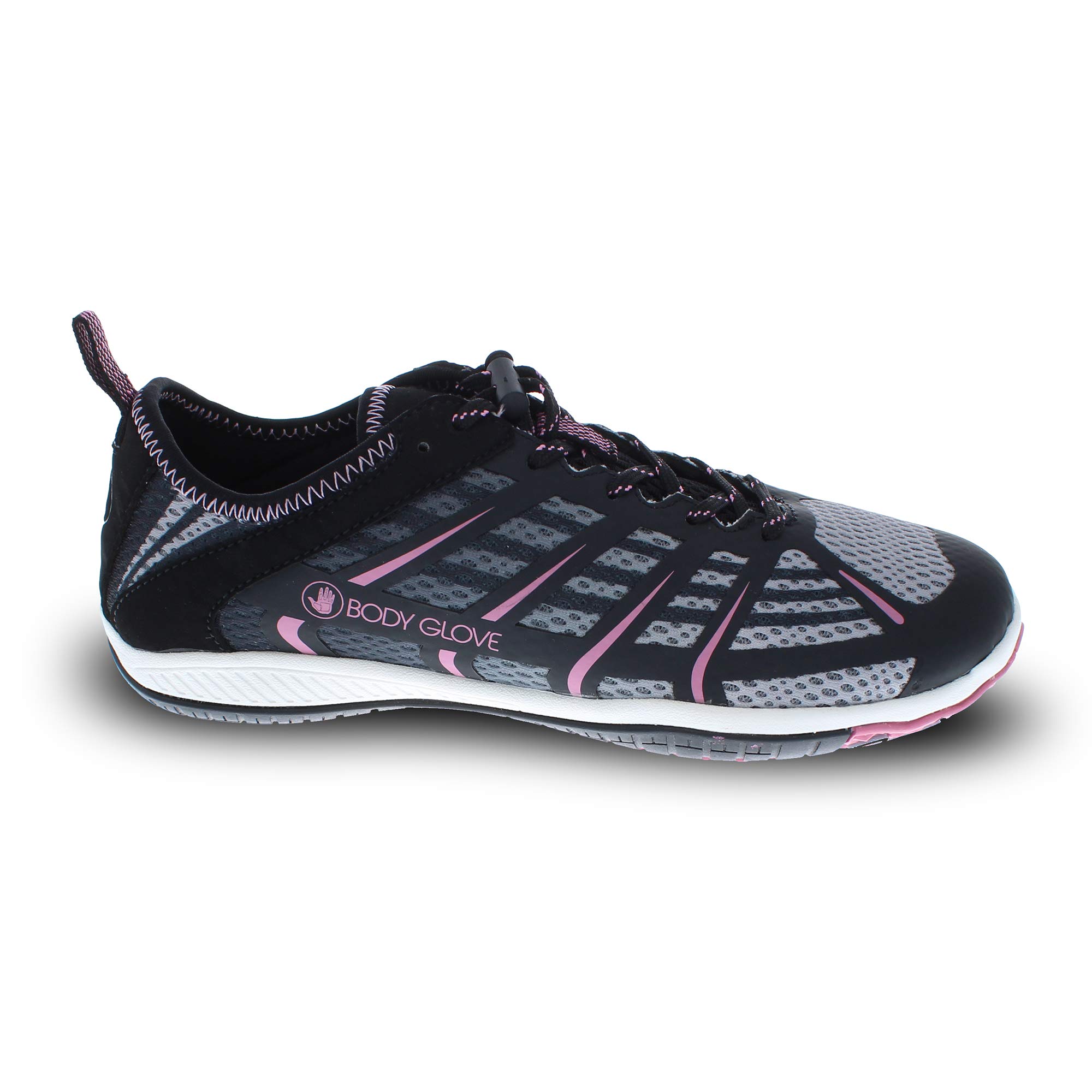 **Body Glove Dynamo Rapid Water Shoes for Women - Quick-Dry Aqua Shoes for Swimming, Yoga, Beach, Hiking & Kayaking | Lightweight Outdoor Sneakers for Water Sports & Travel (Black/Cassis Pink)**    *(Perfect for beach vacations, poolside workouts, paddleboarding, and wet trail adventures!)*