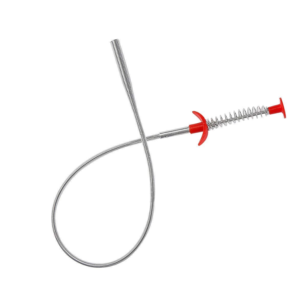 GLIVE Kitchen & Bathroom Sink Drain Cleaner Tool - 90CM Flexible Wire Stick for Hair Clog Removal, Pipe Snake Cleaner, Drain Unclogger - Perfect for Shower, Bathtub & Basin Drain Maintenance