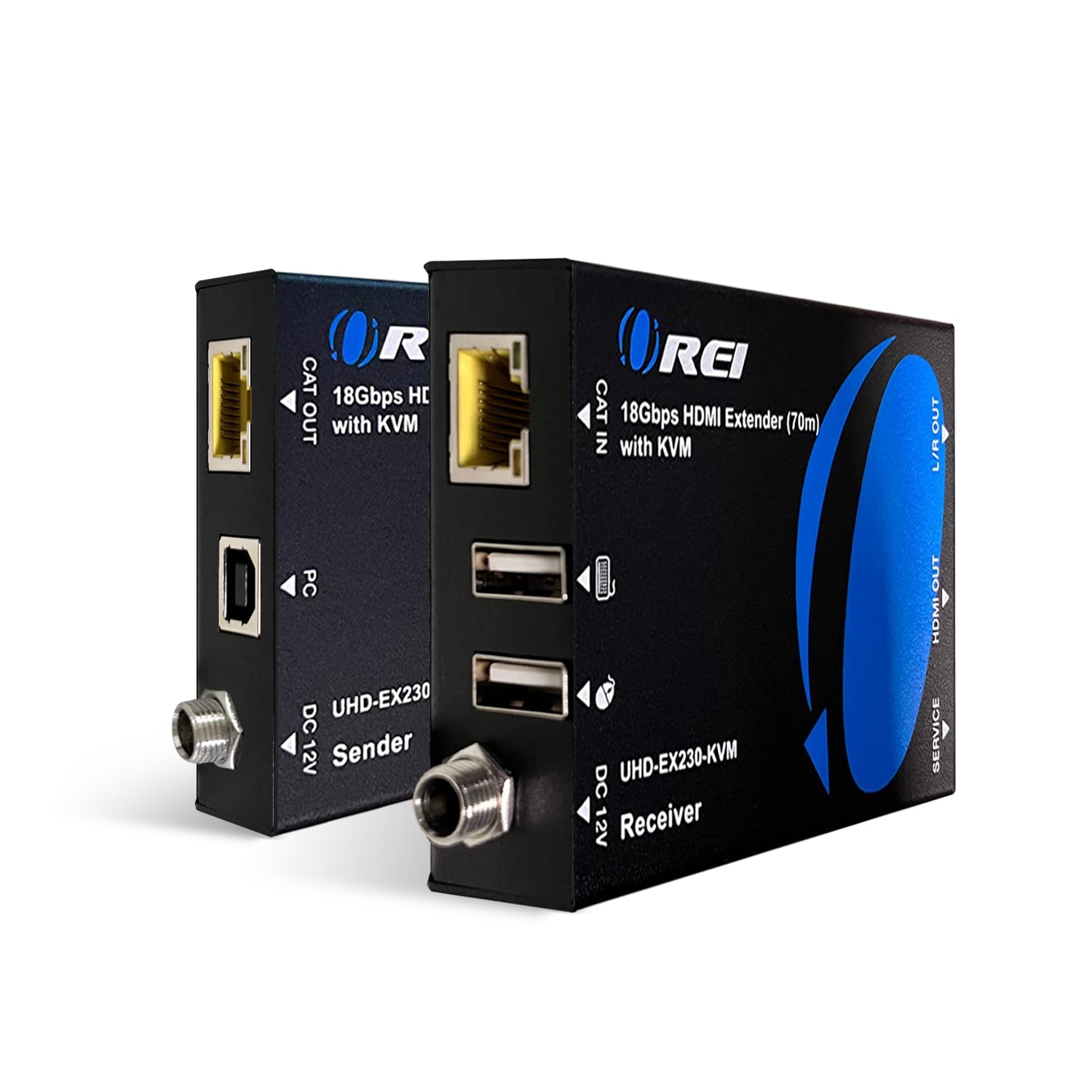 4K HDMI Extender Over CAT6/7 Cable with KVM & HDMI Loop Out - 4K@60Hz Up to 230ft (UHD EX230 KVM) - Perfect for Home Theater, Gaming & Office Presentations