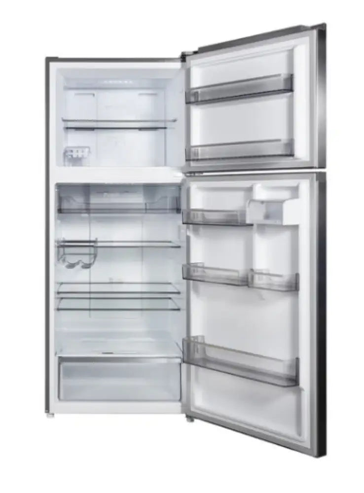CHiQ CTM408NSS5E 410L Top Mount Refrigerator - Stainless Steel Energy Efficient Freezer for Kitchen, Home & Office Use