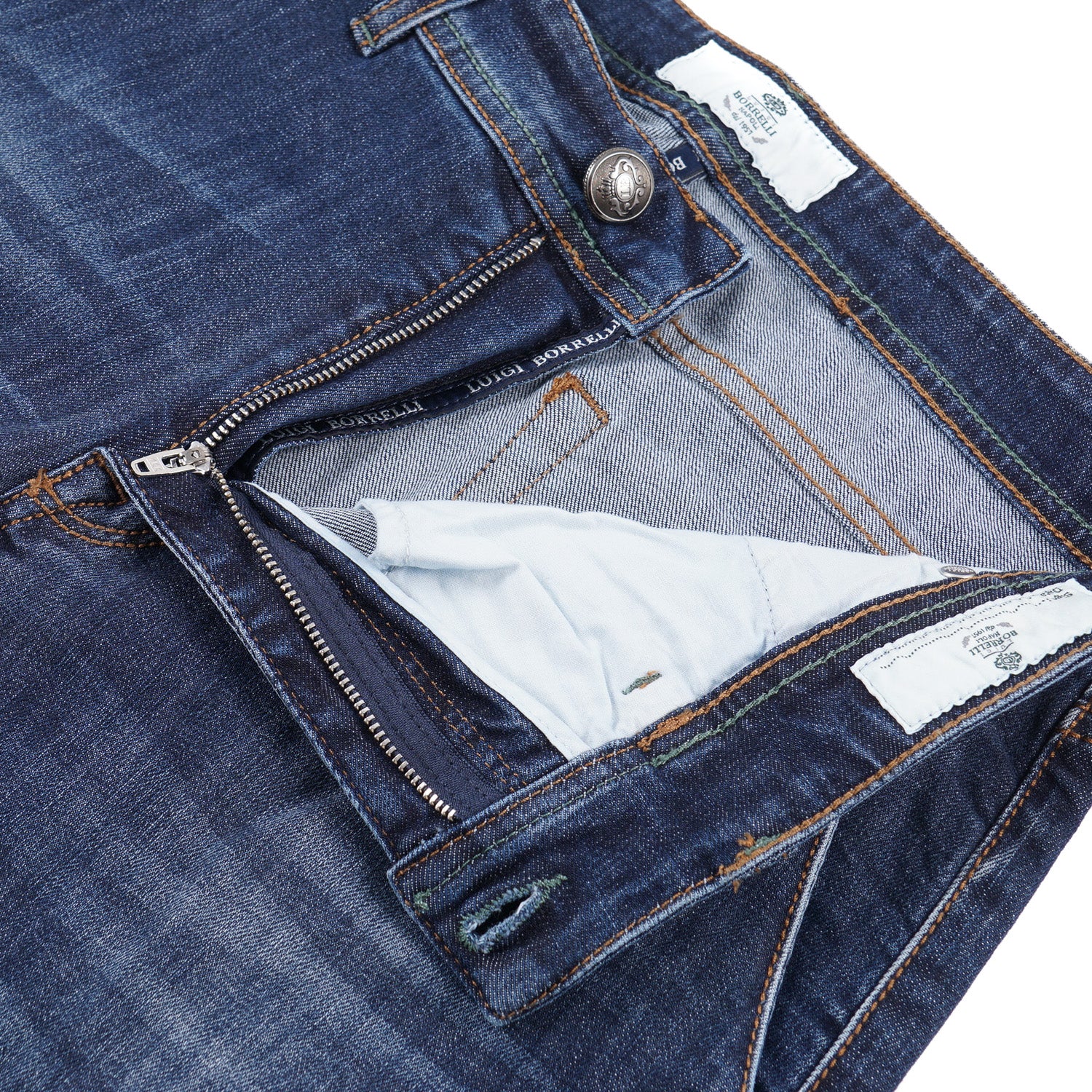 Luigi Borrelli Extra Slim Fit Stretch Denim Jeans for Men - Premium Skinny Jeans for Casual Wear & Night Out