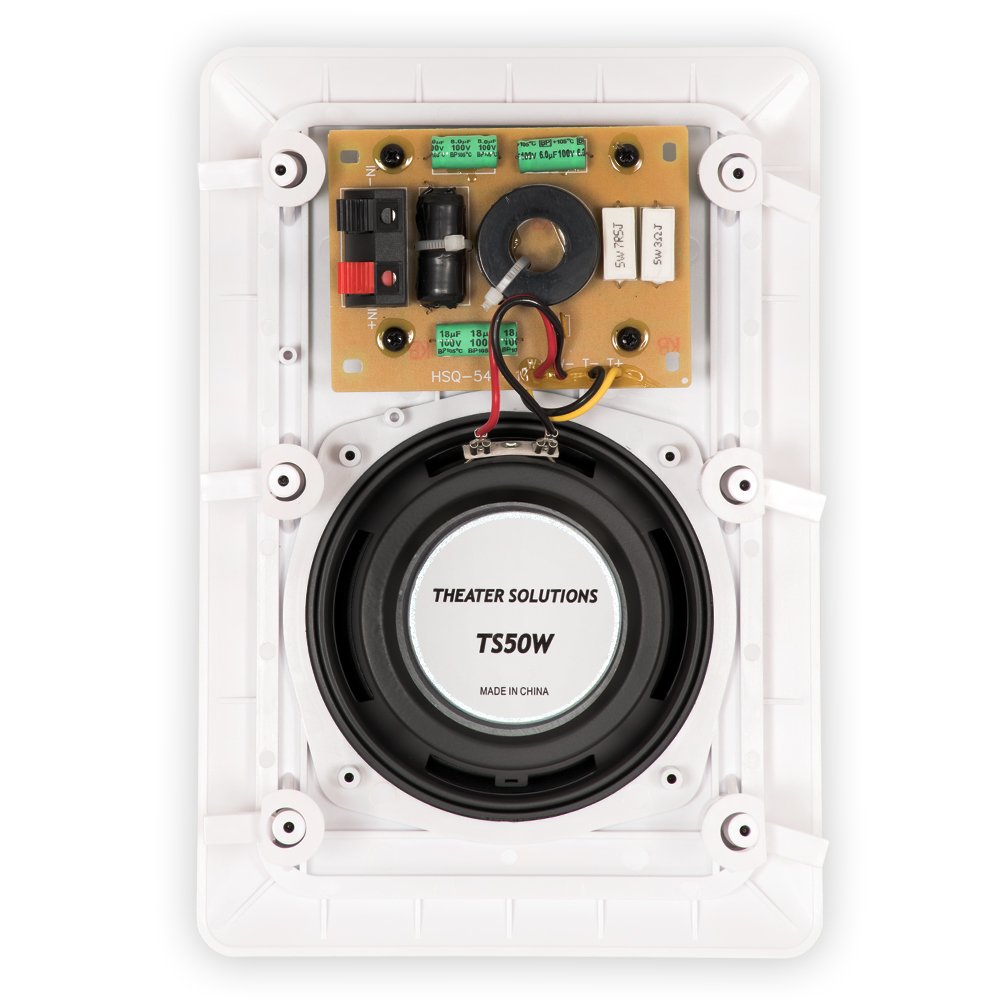 Theater Solutions TS50W In-Wall Speakers - 2 Pair Pack for Surround Sound & Home Theater Systems | Perfect for Living Rooms, Bedrooms, and Home Cinemas