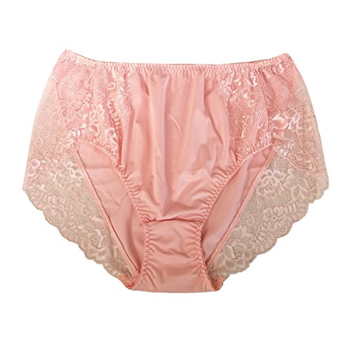 Lasricas Women's Plus Size High Cut Full Brief Panties - Lace Trimmed Milk Protein Fiber Underwear for Comfort & Style - Perfect for Everyday Wear, Sleepwear & Intimate Occasions