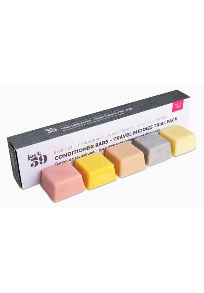 Jack59 Travel Size Conditioner Trial Pack - Mini Hair Conditioner for On-The-Go - Perfect for Travel, Gym, Hotels & Sample Testing