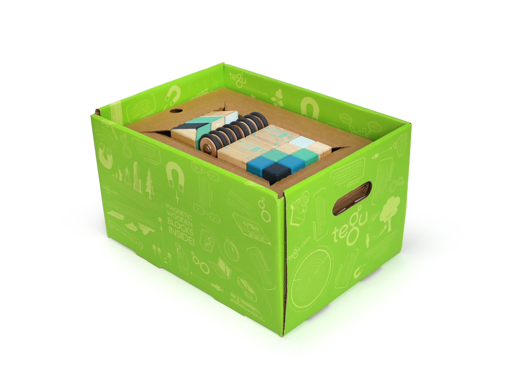 130-Piece Tegu Magnetic Wooden Block Set for Kids – STEM Educational Building Toys for Classroom & Home Learning – Creative Construction Play for Ages 3+