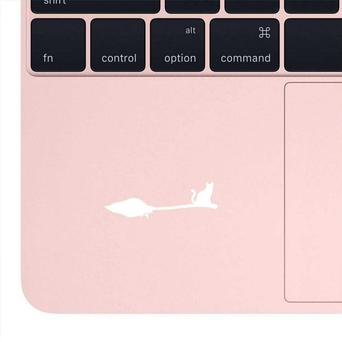 Premium Waterproof Vinyl Decal Stickers - Cat Sitting On Broom (White, Set of 2) for Laptop, Phone, Helmet, Car Window, Bumper, Mug, Cup, Door & Wall Decoration - Perfect for Halloween Decor, Witch-Themed Parties & Unique Gift Ideas