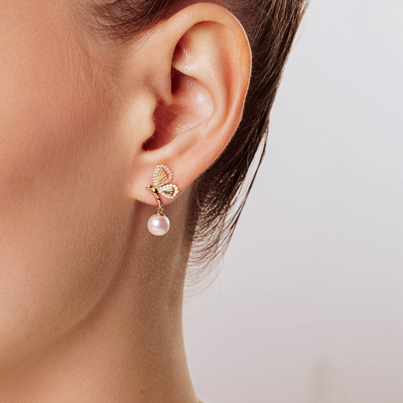 18K Solid Gold Akoya Hanadama Pearl Earrings for Women - Luxury Japanese Cultured Pearls, Hypoallergenic Gift for Wedding, Anniversary & Special Occasions
