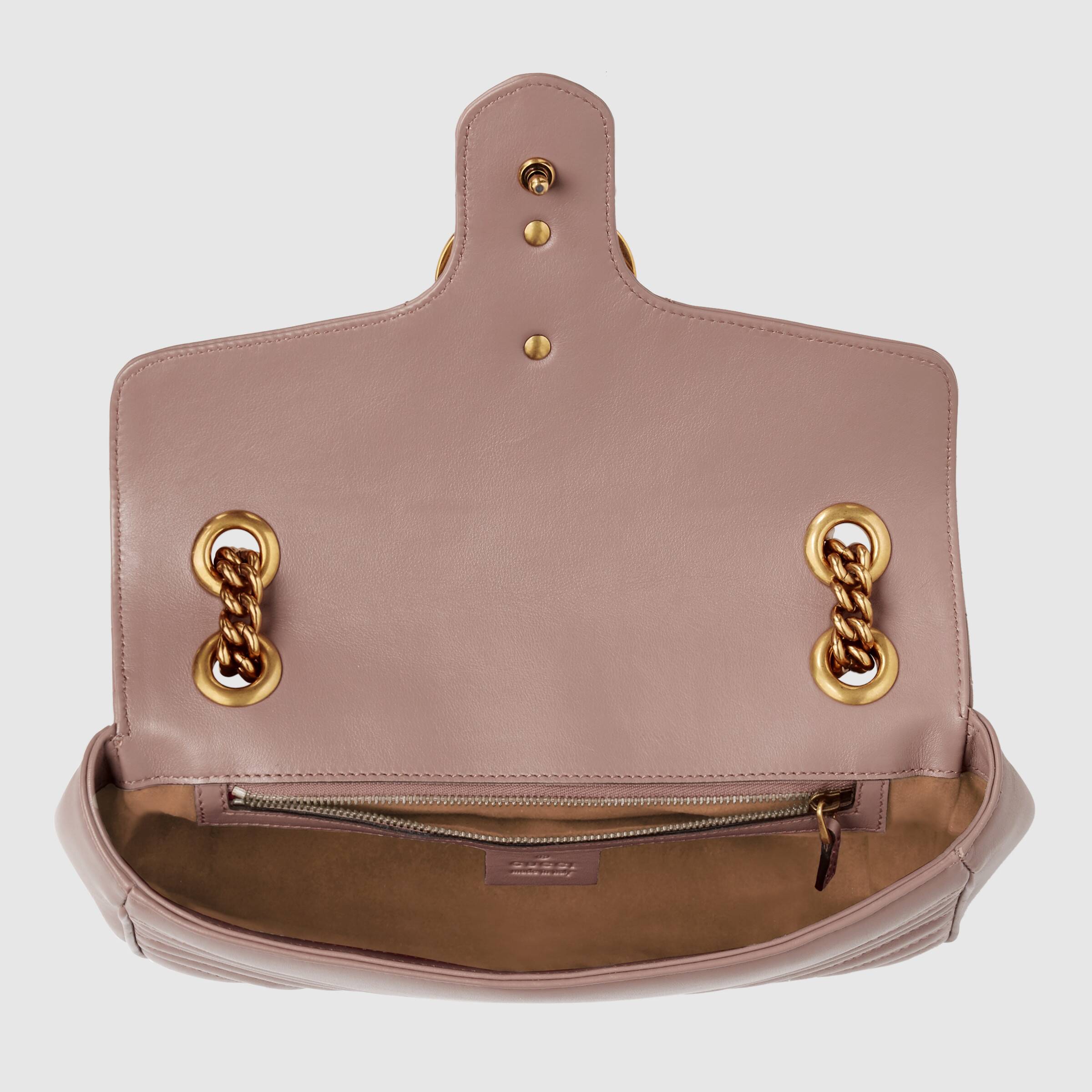Gucci GG Marmont Medium Matelasse Shoulder Bag in Dusty Pink | Luxury Designer Handbag for Women | Perfect for Date Night, Office & Special Occasions