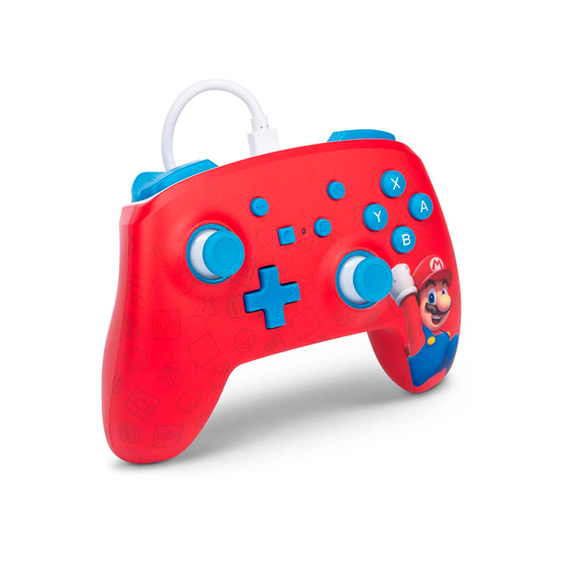 PowerA Super Mario Woo Hoo! Wired Controller for Nintendo Switch - Officially Licensed Gamepad with 10ft USB Cable - Perfect for Gaming at Home or On-The-Go