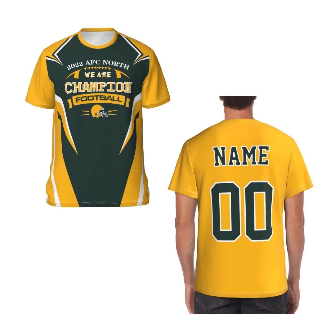Custom Personalized Men's T-Shirt - Short Sleeve Football Jersey with Name & Number Printing - Perfect Gift for Soccer City Fans (Ideal for Game Days, Fan Events & Sports Enthusiasts)