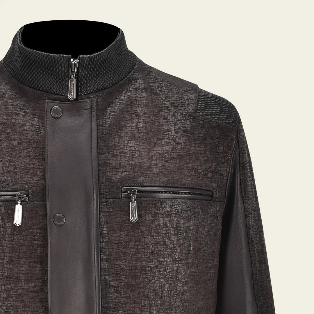 Cuadra Moka Casual Fashion Leather Jacket for Men - Stylish & Comfortable Outerwear for Everyday Wear, Work & Travel | H349BOC